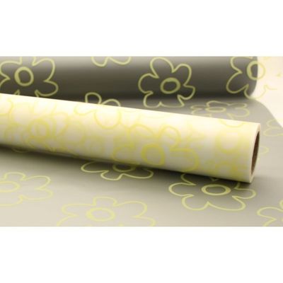 80cm x 50m Yellow Flower Head Frosted  Film (5)