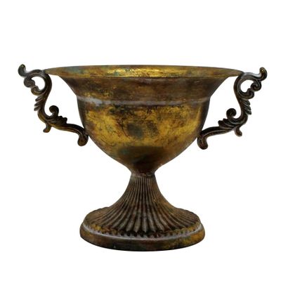 Brocante Fluted Scroll Bowl Gold (33cm)