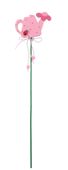 Watering can with ladybird wooden pick pink 50cm 10pk