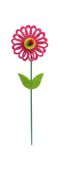 Felt flower pick pink 20cm pk 10