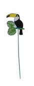Tucan on perch wooden pick 20cm pk10