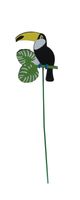 Tucan on perch wooden pick 20cm pk10