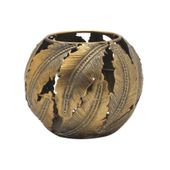 Tropical Leaf Round Candleholder (14cm)