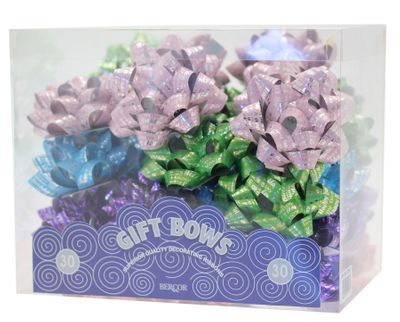 Assorted Metallic Happy Birthday Galaxy Bows (x30)