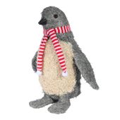 Large Grey/Cream Salim Penguin Planter W/Scarf