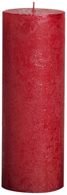 Bolsius Rustic Metallic Candle - Red (190mm x Dia68mm)  (Burn Time : 65 hours)