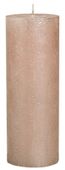 Bolsius Rustic Metallic Candle - Rose Gold (190mm x Dia68mm)  (Burn Time : 65 ho