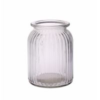 Ribbed Glass Vase (14.5cm)