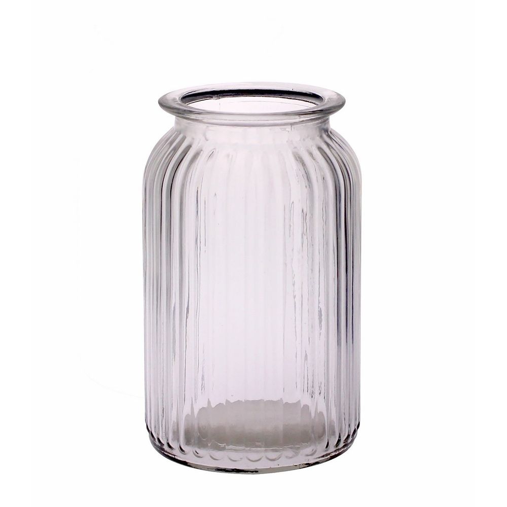Ribbed Glass Vase (18.5cm) APAC