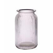 Ribbed Glass Vase (18.5cm)