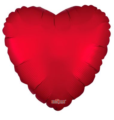 Solid Matt Heart Balloon Red (18 inch)