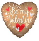 Be My Valentine Jumbo Matt Heart  Balloon (36 Inch)