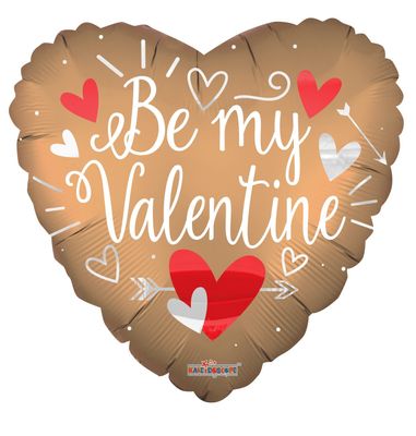 Be My Valentine Jumbo Matt Heart  Balloon (36 Inch)