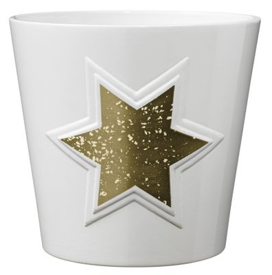 Magic Stars Ceramic Pot - Magic Gold 14x13cm