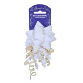 White / Ivory Grosgrain Star / Bow Swirl (Bow 11cm)