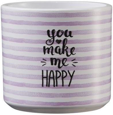 Little Love 8cm ceramic pot - Happy