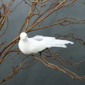 24cm White Dove w/clip