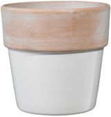 Lissabon Ceramic Pot 16cm terra-white