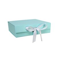 Baby Blue Keepsake Box with Ribbon (22x22x6.5cm)