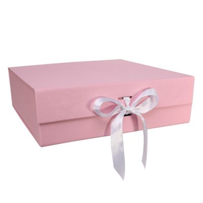 Baby Pink Keepsake Box with Ribbon (30x30x9.2cm)