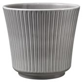 Delphi Ceramic Pot 12x11cm Warm-Grey High-Gloss
