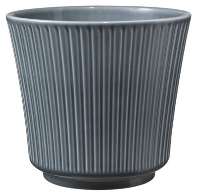 Delphi Ceramic Pot 16x14cm Blue-Grey High-Gloss