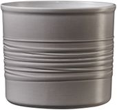 Laos 8cm Ceramic Pot - Horizontal Design - Warm-gray high-gloss