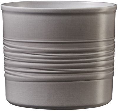 Laos 8cm Ceramic Pot - Horizontal Design - Warm-gray high-gloss