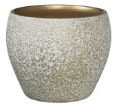 Bologna Ceramic Pot 12cm gold-white