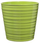 Canberra Ceramic Pot 14cm shiny lemon green