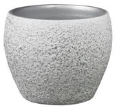 Bologna Ceramic Pot 15cm silver-white