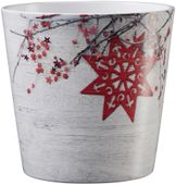 Dallas Christmas Ceramic Pot Red Star (W14 x H14cm)
