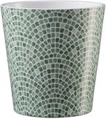 Dallas Tiles & Mosaic Ceramic Pot Mosaic Green (W14 x H14cm)