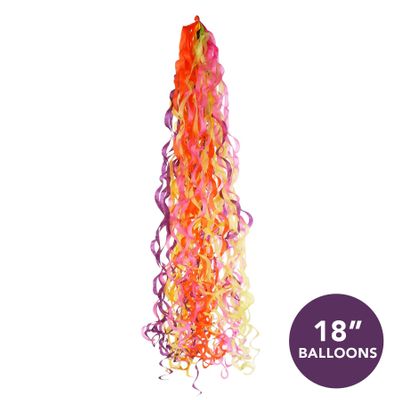 Primary Colours Balloon Tassels  - For 18 Inch Balloons