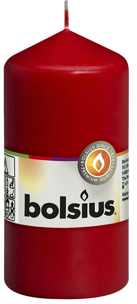 Bolsius Pillar Candle 120/58 - Long Burning Decorative Candle For Home Decor