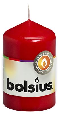 Bolsius Pillar Candle Red (80/50 mm)