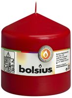 Bolsius Pillar candle Red, single in cello (100 mm x 98 mm)