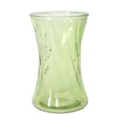 Lime Swirl Glass Vase (20 x 12cm)