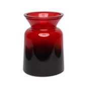 Ruby Red Pinched Neck Vase (H17cm x Base Dia 13cm x Top Dia 12cm)
