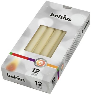 Tapered Candle, Individually wrapped in cello bx12 - Ivory