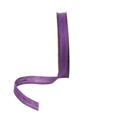 Purple Eleganza Open Weave Jute Ribbon (15mm x 20m)