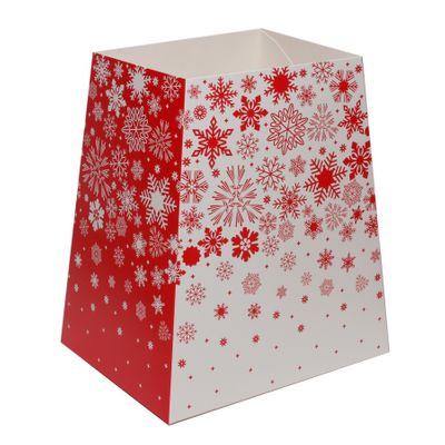 Red & White Snowflakes Gift Box  (19 x 12 x 9cm)