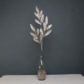 Glitter leaf spray Champagne stem