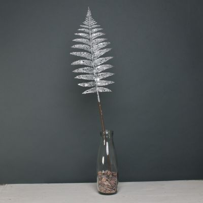 Glitter Fern leaf Silver 