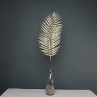 Glitter palm leaf 70cm Gold stem 