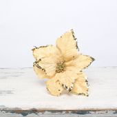 Poinsettia pick sml GOLD