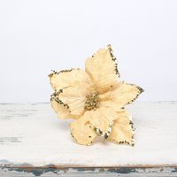 Poinsettia pick sml GOLD