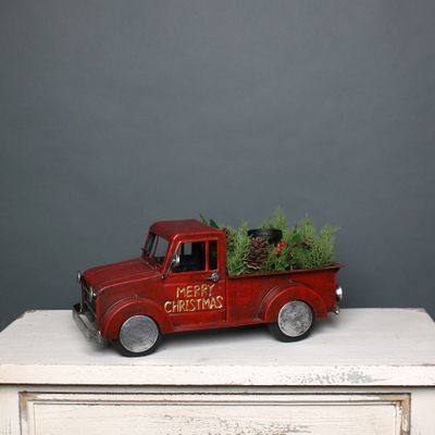 Vintage Christmas Truck w/Trees (S)