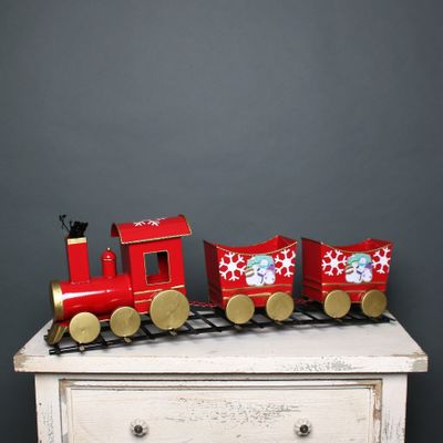 Christmas Train Red & Gold