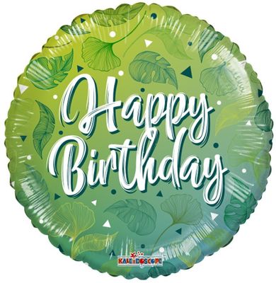 ECO ONE Balloon - Birthday Green Motifs (18 inch)